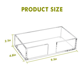 Kordory clear countertop napkin holder keeps napkins neatly within reach.