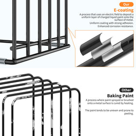 KORRTFID anti-slip silicone feet keep the rack stable on any surface.