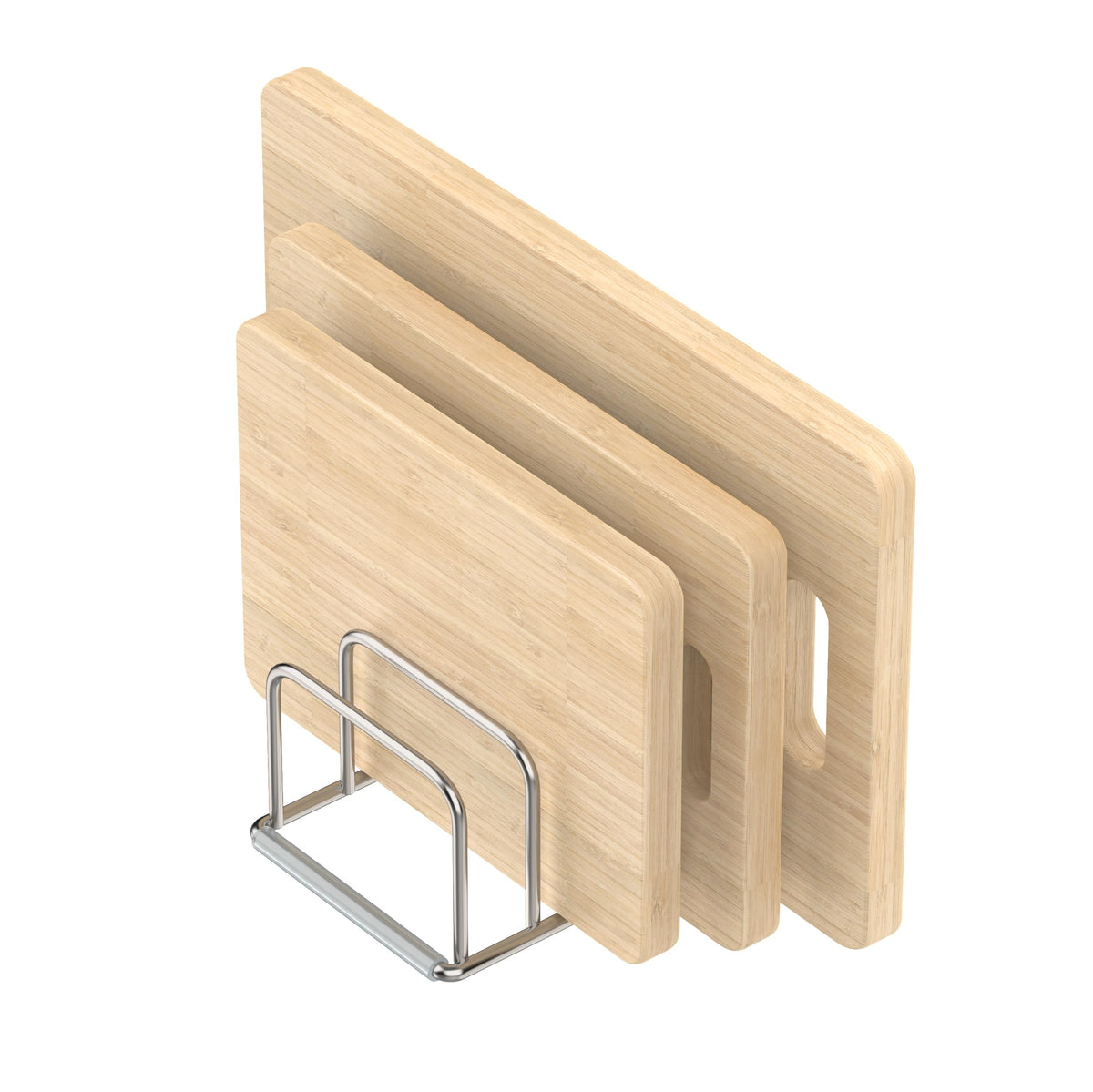 KORRTFID bakeware and cookie sheet organizer keeps pans upright.