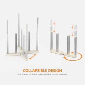 KORRTFID bottle drying rack holds various sizes for fast drainage