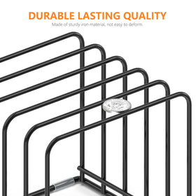 KORRTFID divided holder with five compartments fits baking sheets neatly.