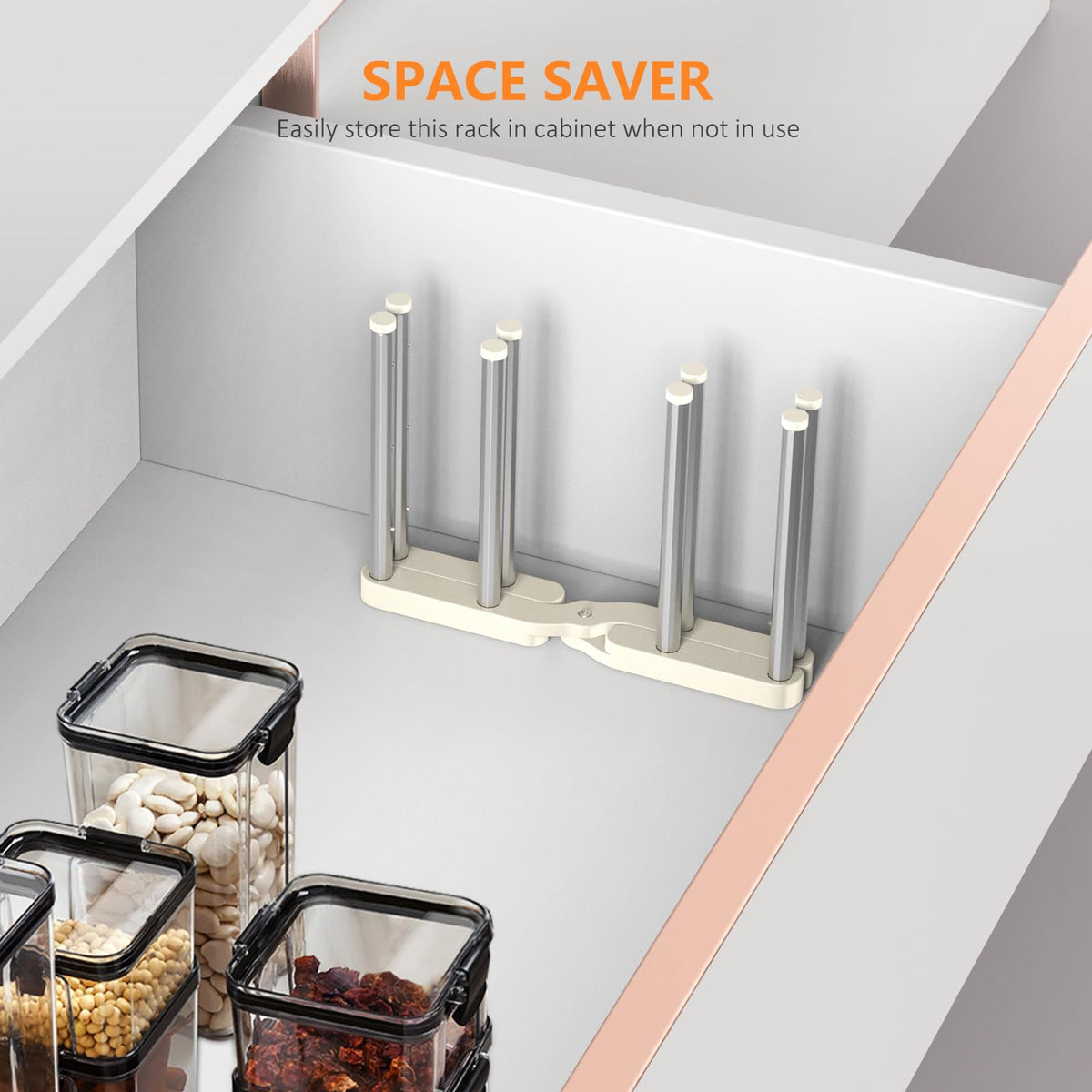 KORRTFID versatile rack for bags bottles cups and jars