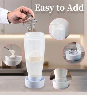 Korvanta batter dispenser features clear measurement marks for accurate ratios.