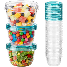 KOSBON 40-piece deli containers with twist lids for organized meal prep.