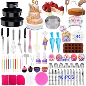 KOSBON cake decorating kit with turntable for smooth icing