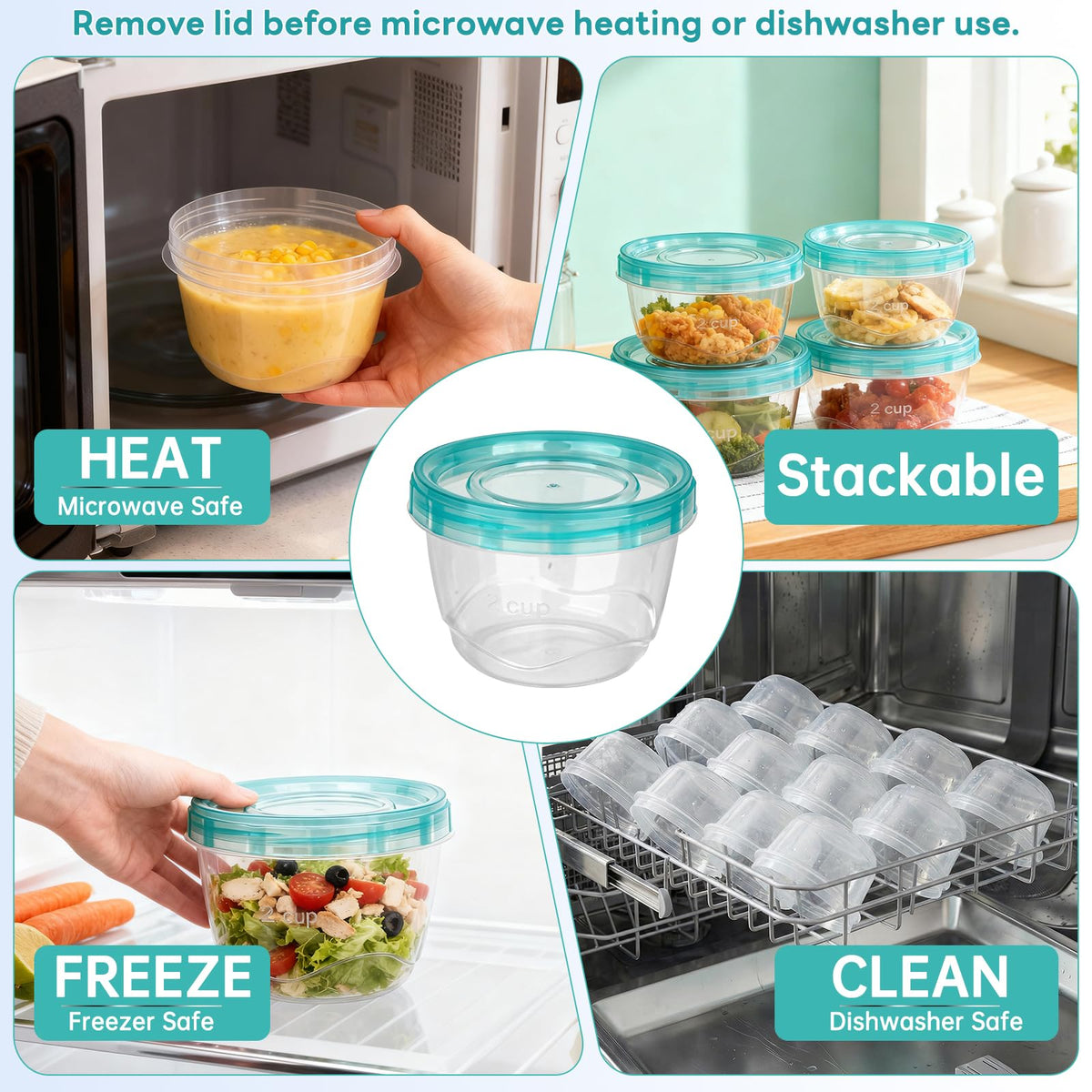 KOSBON clear-view deli container shows contents at a glance.