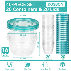 KOSBON containers in fridge ready for meal prep and leftovers.
