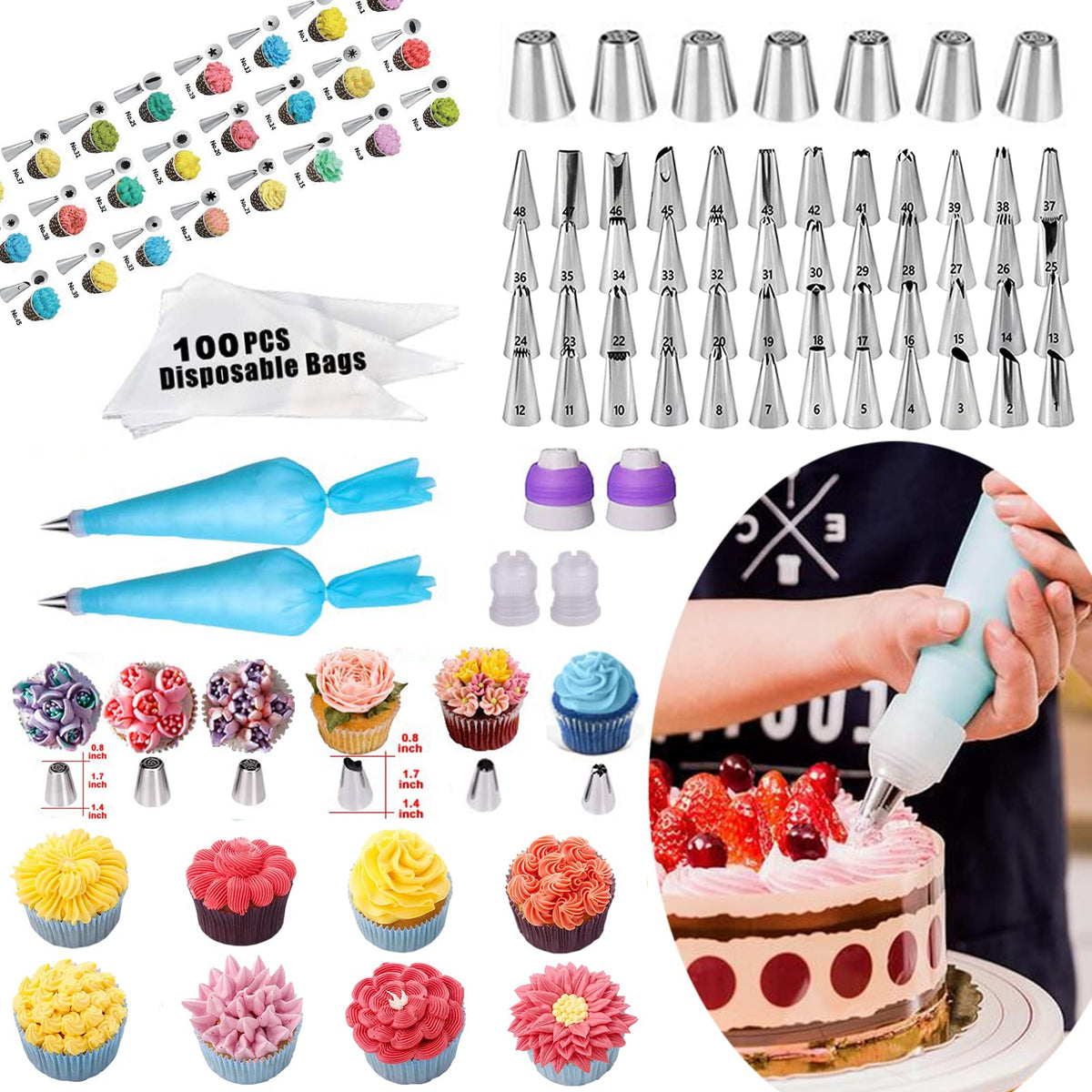 KOSBON icing tips and carved pens for creative designs