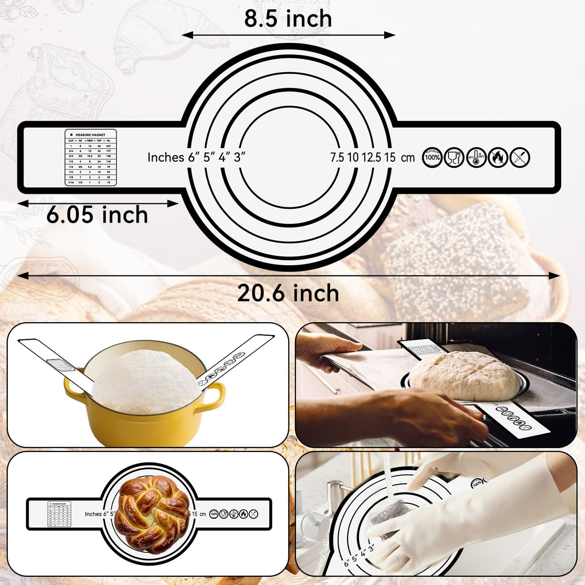 KOSBON replaceable blades and tools for versatile bread prep.