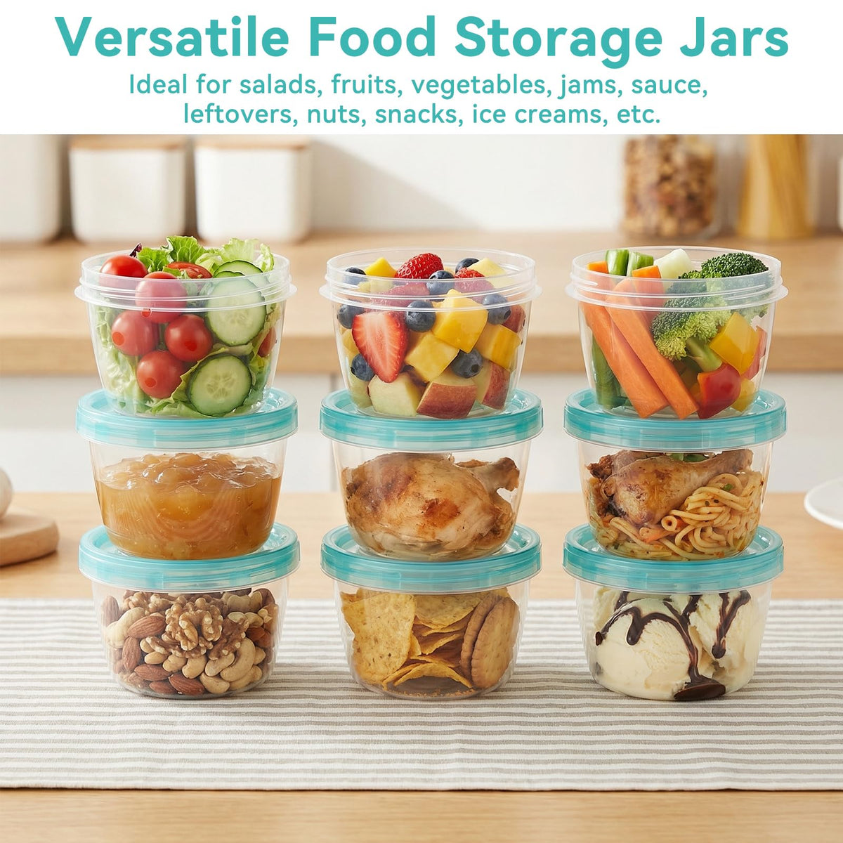 KOSBON stackable deli containers save fridge space.