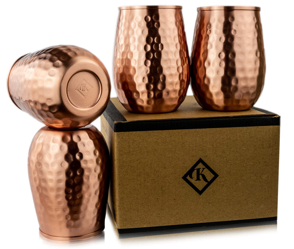 Kosdeg copper cups 16oz wine-temperature focus for enhanced flavor.