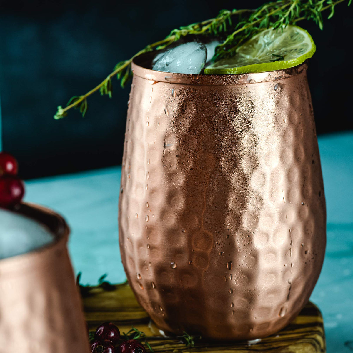 Kosdeg copper cups bartender-choice addition for home bars.