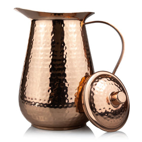 Kosdeg copper pitcher with lid, 68oz capacity, ideal for home hydration