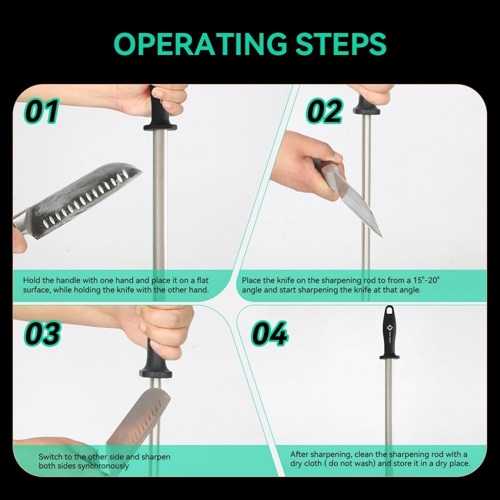 Kota Japan sharpening rod with lifetime guarantee ready for long-term use.