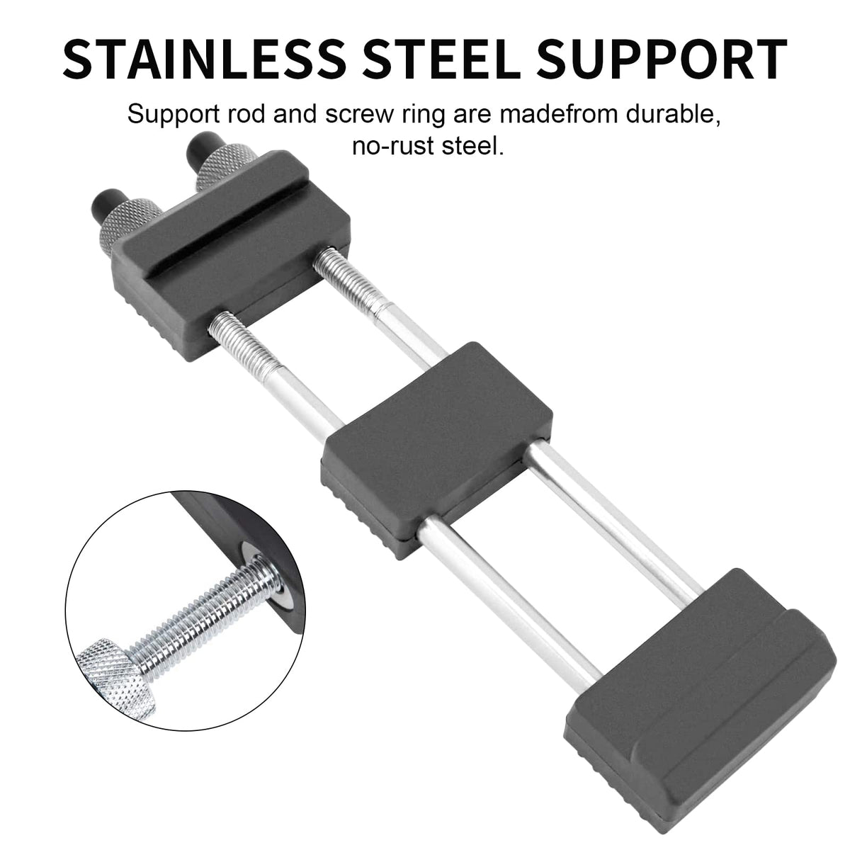 Kota Japan non-scratch clamp protects edges while holding the stone