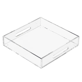 KOTEMON acrylic serving tray with handles, clear and sturdy for easy serving