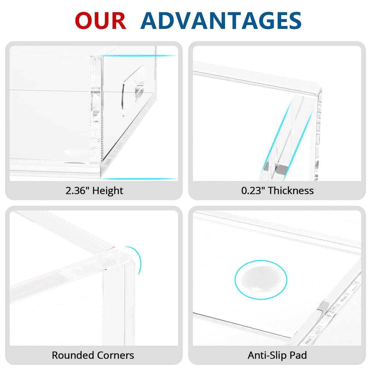 KOTEMON tray with leak-proof edge design to prevent spills