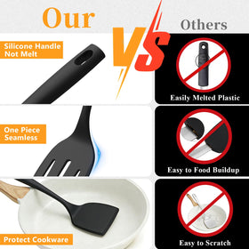 KoudHug spatula showing heat resistance up to 600°F for high-heat cooking