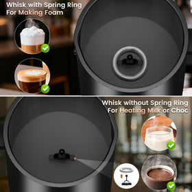 Kourice Milk Frother 4-in-1 heating milk for a cozy mug