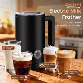 Kourice Milk Frother 4-in-1 hot airy foam for cappuccino