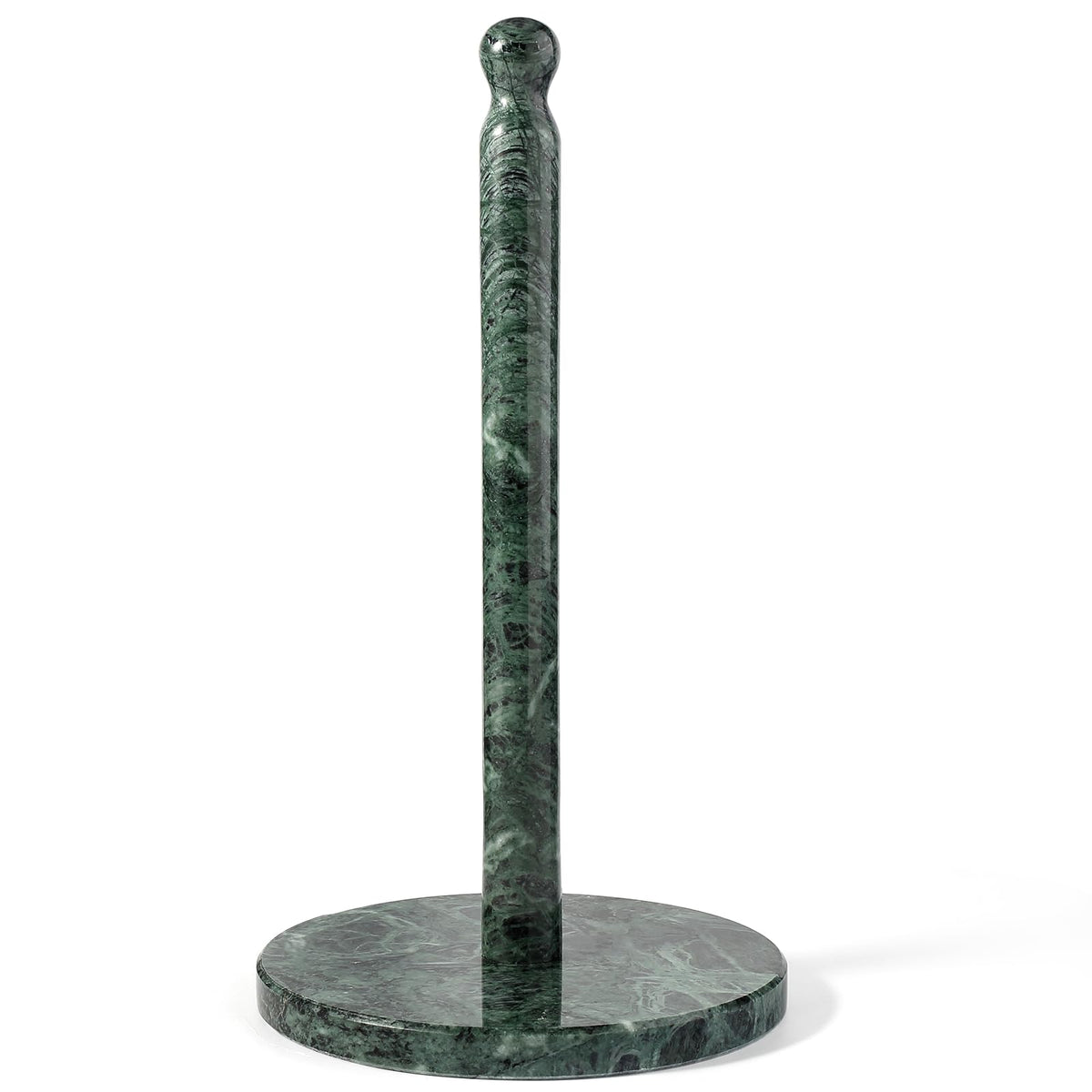 Koville Alpi Green marble paper towel holder front view showing stable countertop storage.