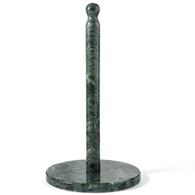 Koville Alpi Green marble paper towel holder front view showing stable countertop storage.