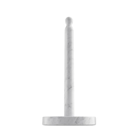 Koville Carrara marble base paper towel holder showing natural veining for stable kitchen storage.