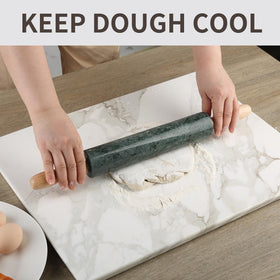 Koville luxury Indian green marble adds elegance to any kitchen.