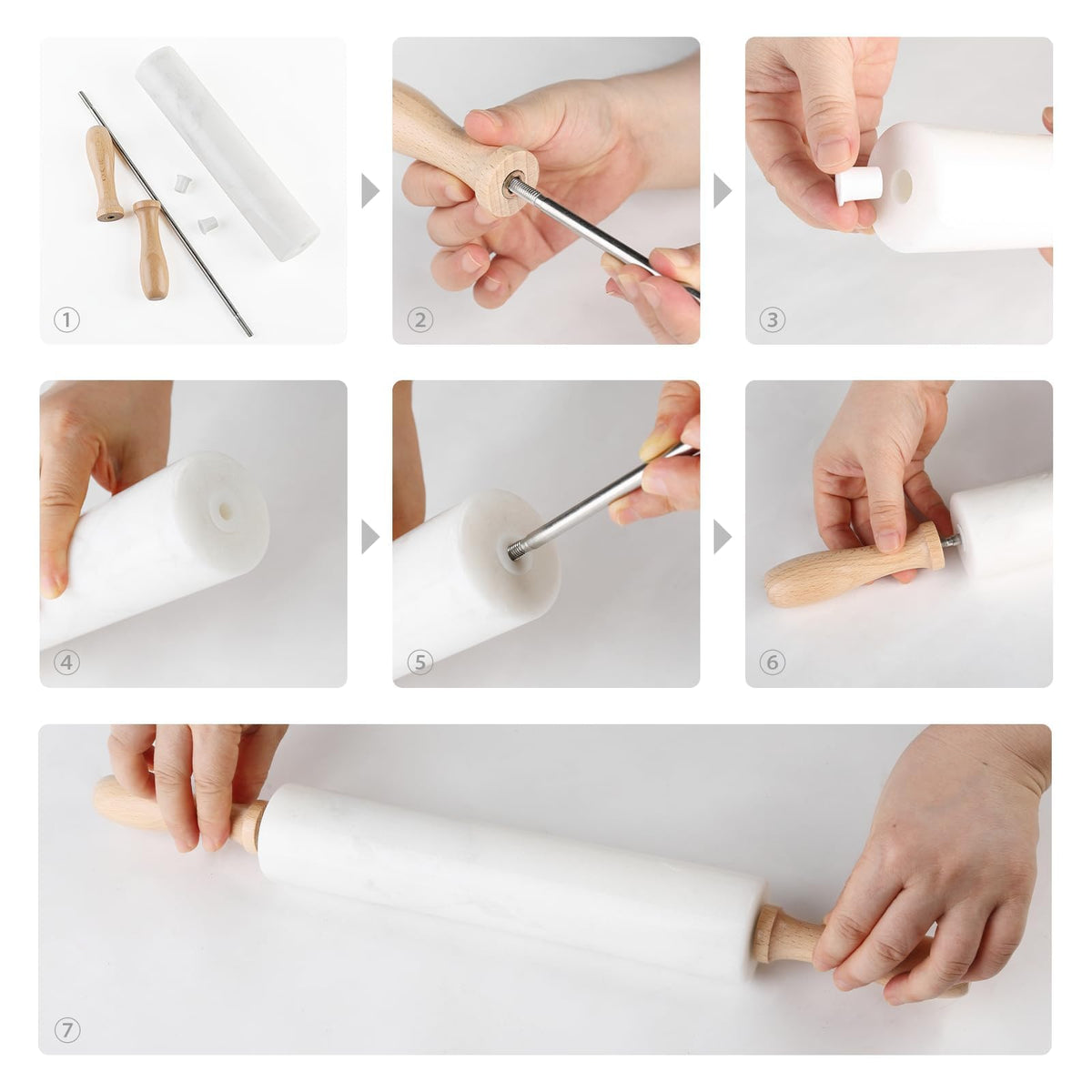 Koville Marble Rolling Pin luxury design for premium kitchens.