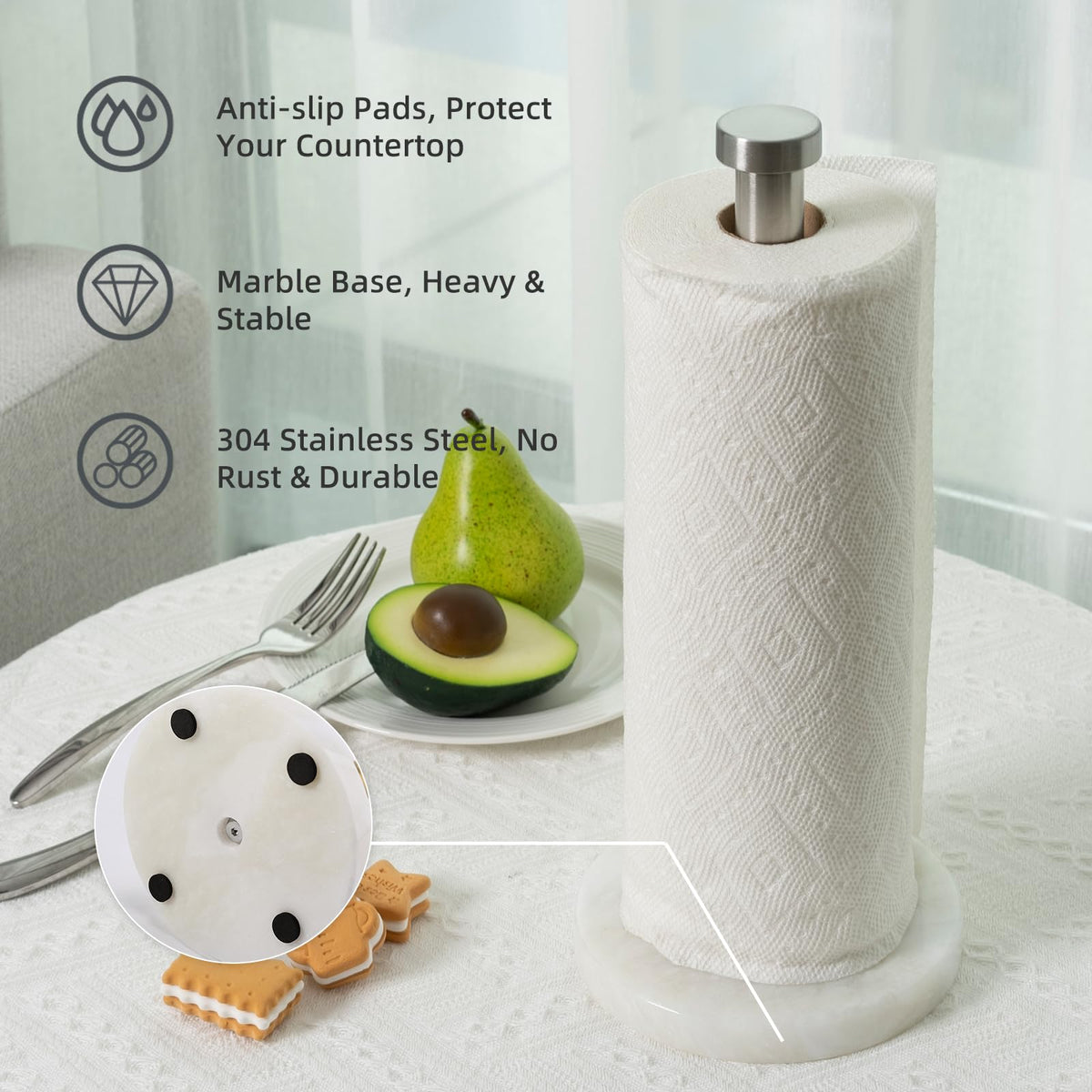 Koville silver rod detail highlights smooth operation and refined look.