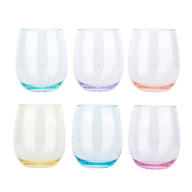 KOXIN-KARLU Classic 18-ounce multicolor glass set ideal for outdoor entertaining