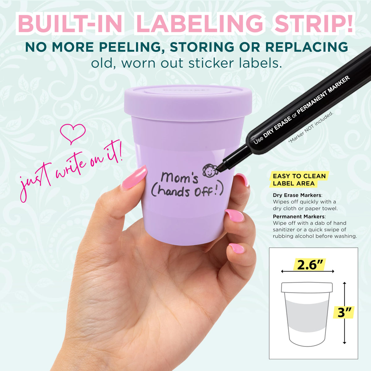 Airtight KOYAIRE silicone lid sealing in freshness and preventing ice crystals