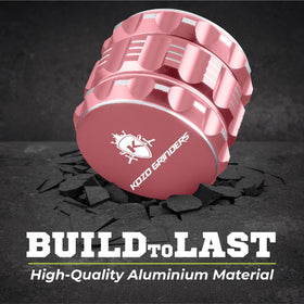 KOZO grinder rose gold lid remains secure during use
