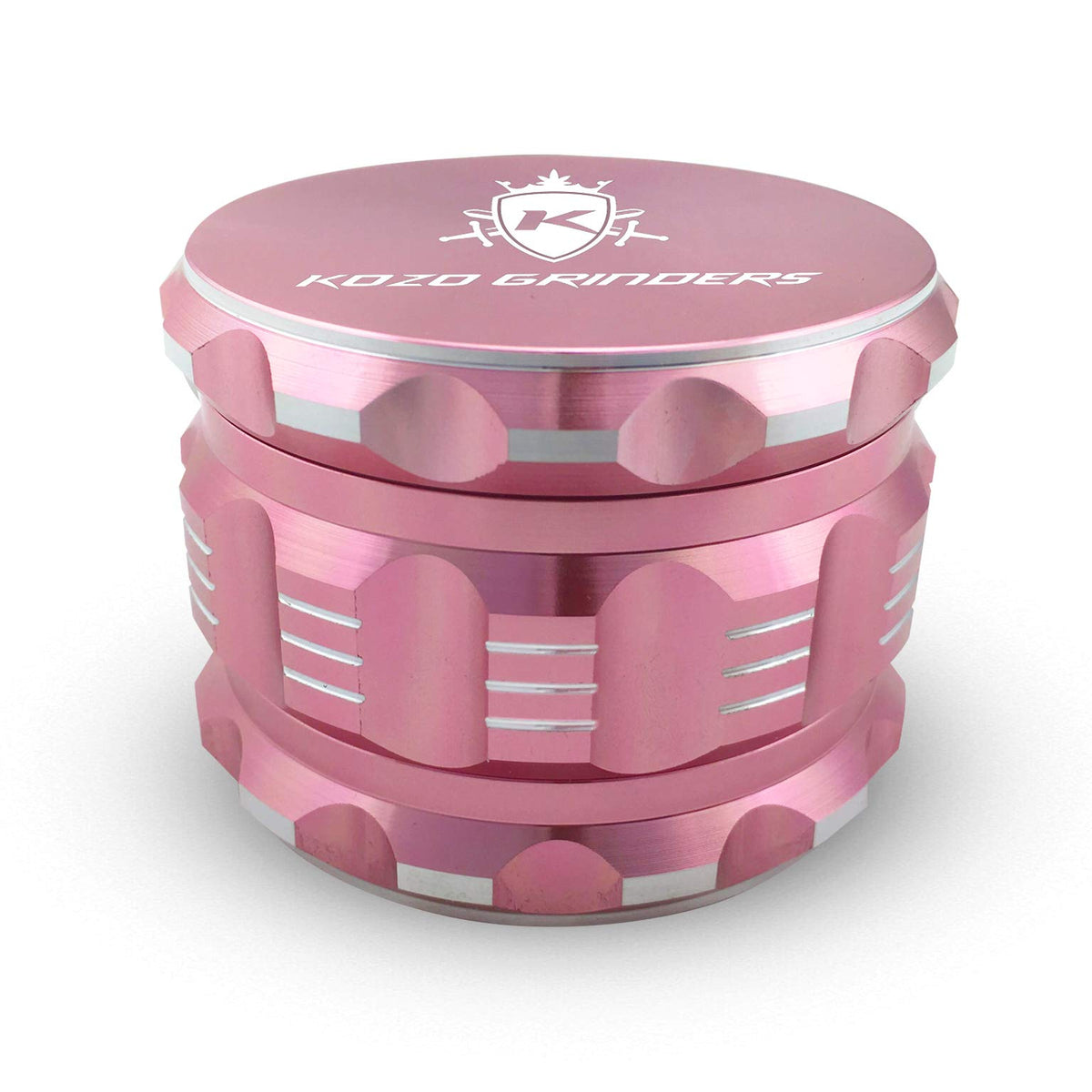 KOZO grinder rose gold with magnetic lid for secure grinding