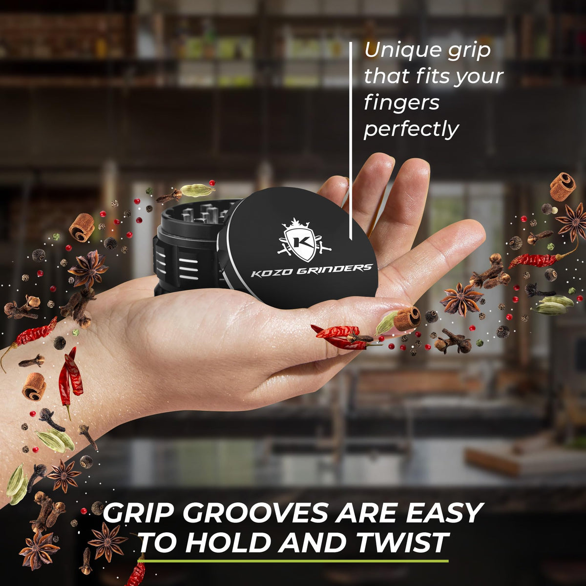 KOZO 3-inch grinder easy to clean and maintain.