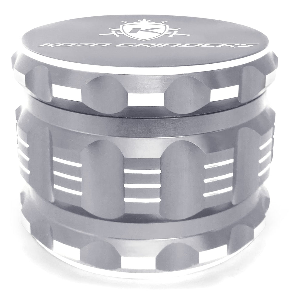 Kozo Grinder Mills aluminum with magnetic lid for secure storage.