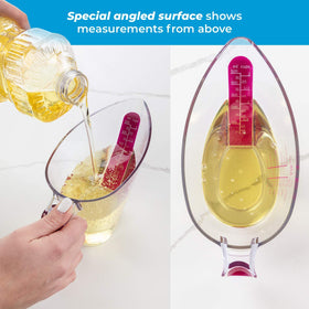 KPKitchen BPA-free plastic cups for safe liquid measurement.