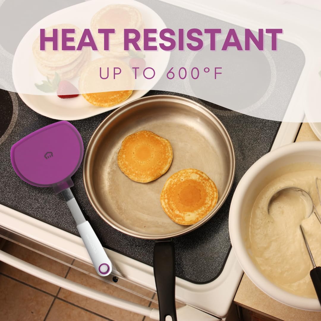 KPKitchen non-stick pans friendly spatula for smooth food release.
