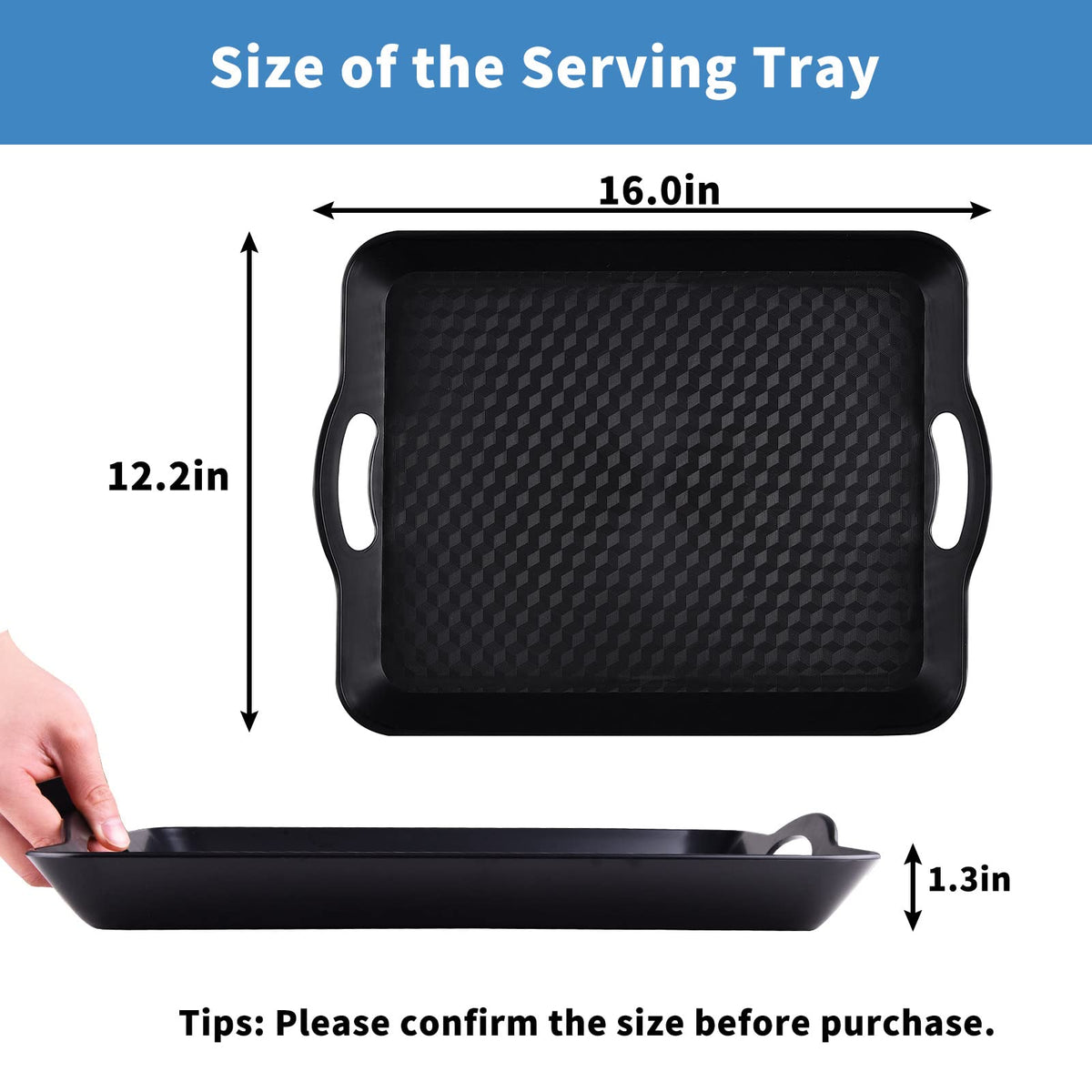 KPROE BPA-free plastic tray safe for food service and cleanup.