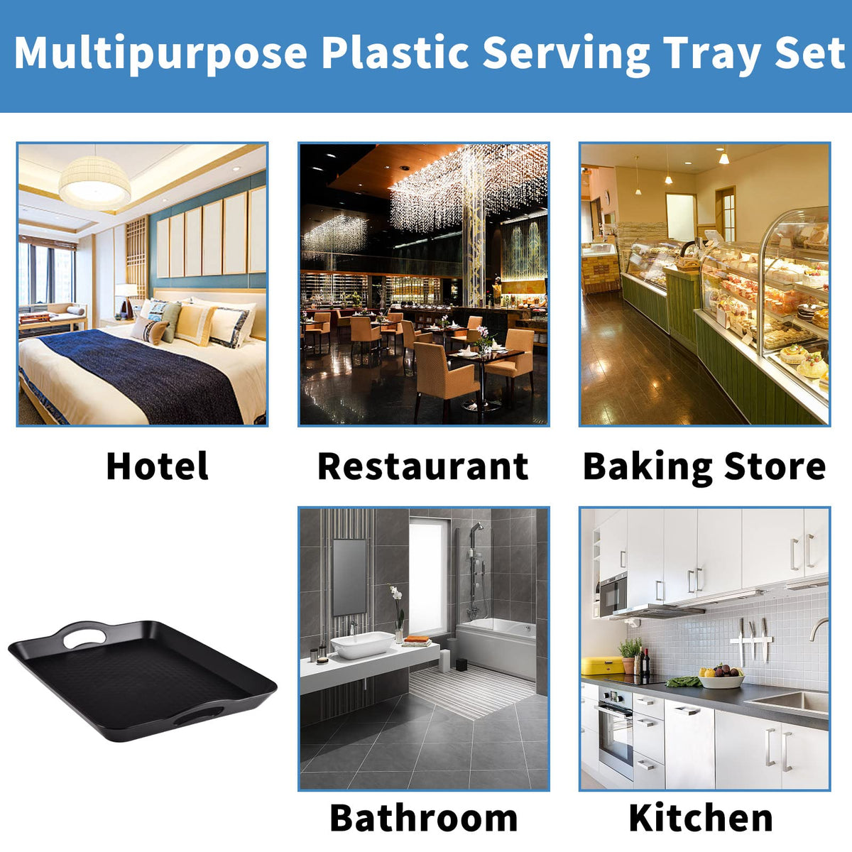 KPROE versatile serving tray ideal for snacks, tea, coffee, and desserts.