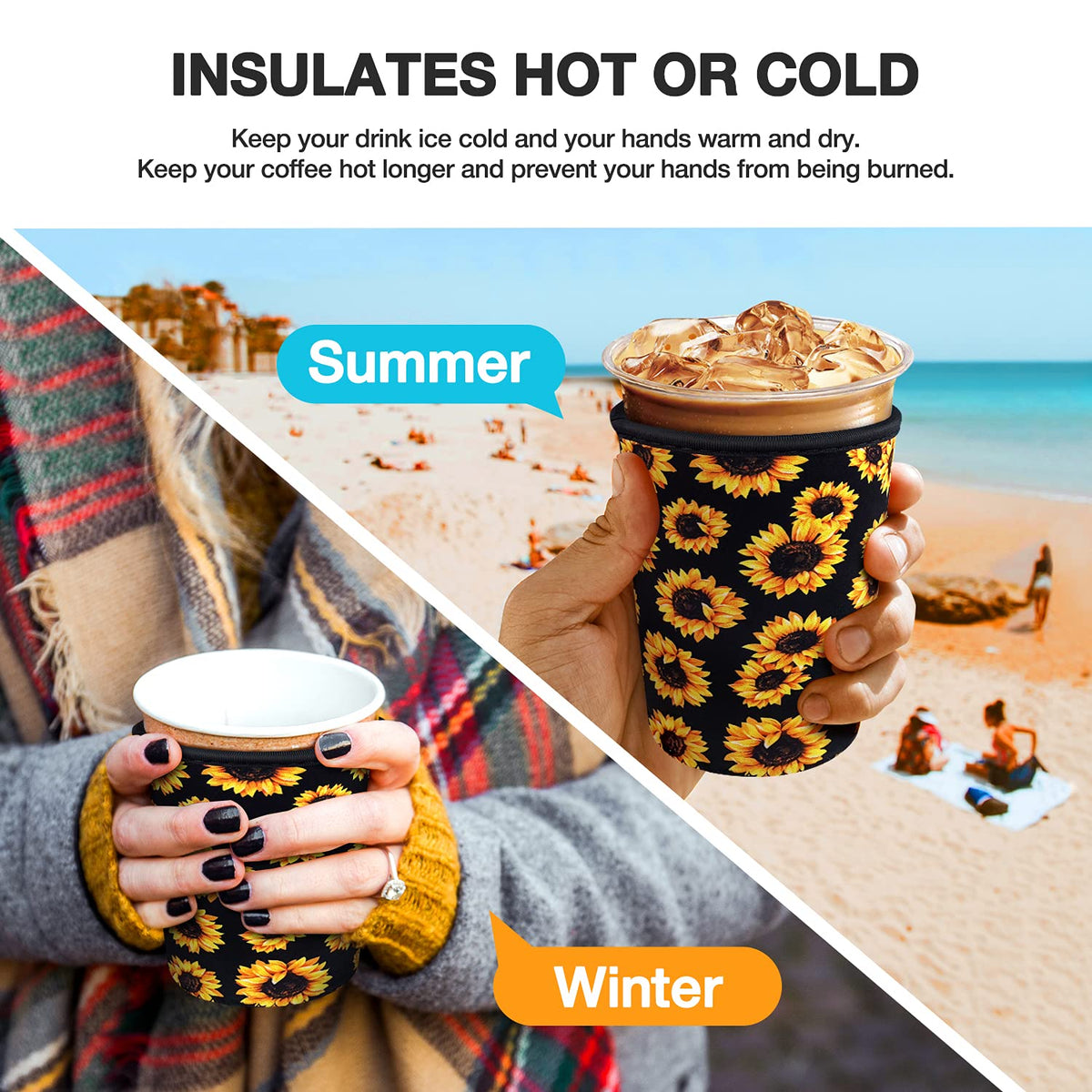 KPX sleeve spill-prevention keeps drinks neat during transport.