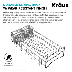 Kraus chrome finish resists stains and rust for a polished look