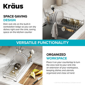 Kraus open-grid rack enabling quick drying of dishes and glassware