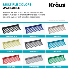 Kraus KRM-10BLACK provides versatile surface over sink for prep and cleanup.