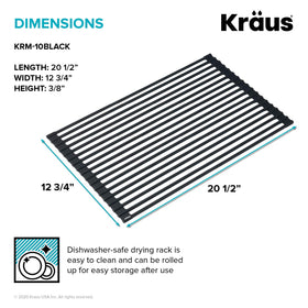 Kraus rack with 85 lb capacity reliably supports heavy cookware.