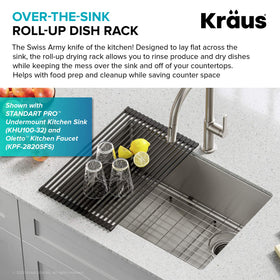 Kraus drying rack used as a trivet protects counters from hot pots.