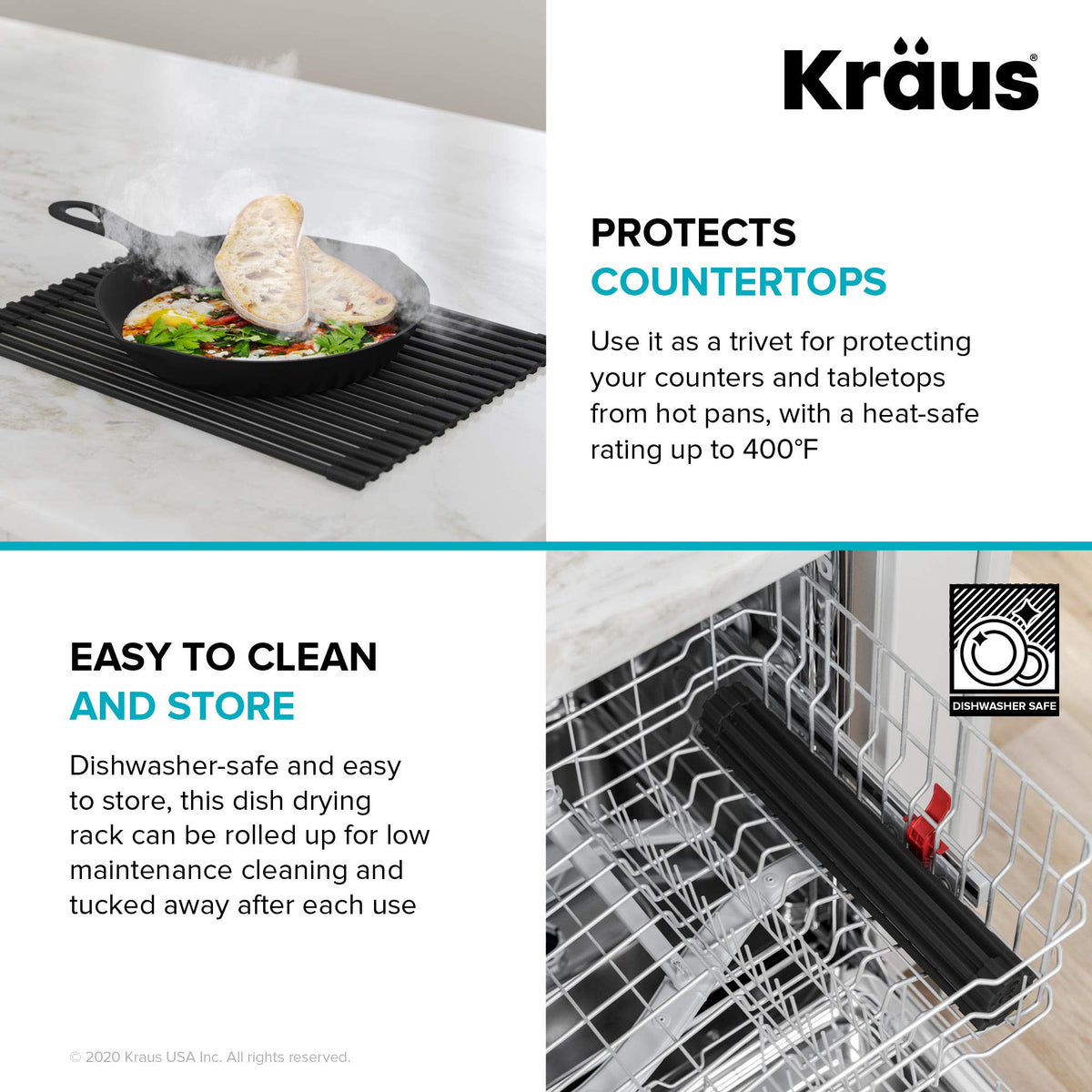 Kraus multiple color options to match kitchen décor.