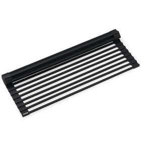 Kraus roll-up rack over sink saving counter space and drying produce