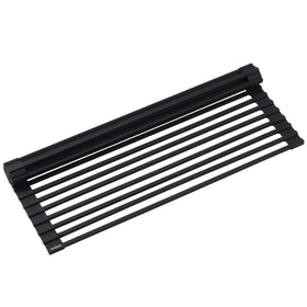 Kraus over-sink roll-up rack stretches across the sink for mess-free drying.