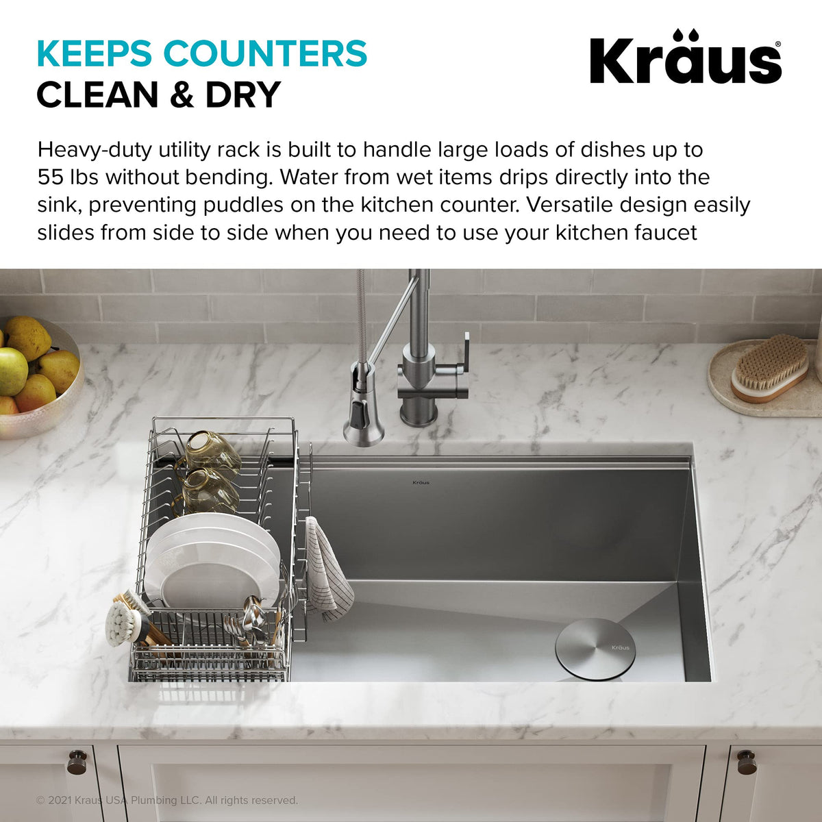 Kraus removable utensil holder doubles as kitchen caddy